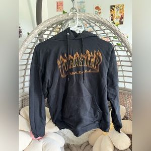 black thrasher flame hoodie